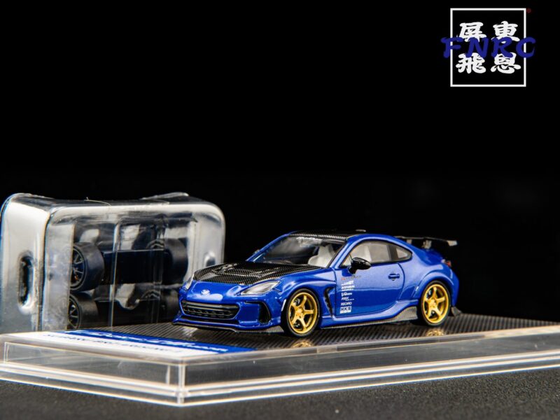 《車友代標》 CM 1/64 Subaru BRZ 藍色 VARIS 套件 附一組輪框