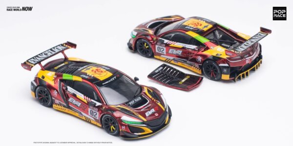 《車友代標》 POPRACE 1/64 福音戰士 Honda NSX GT3 初代 電鍍紅