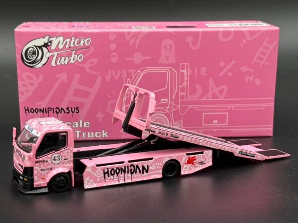 《車友代標》  超絕版品 Micro Turbo 1/64 全落地平板拖車 磚叔粉