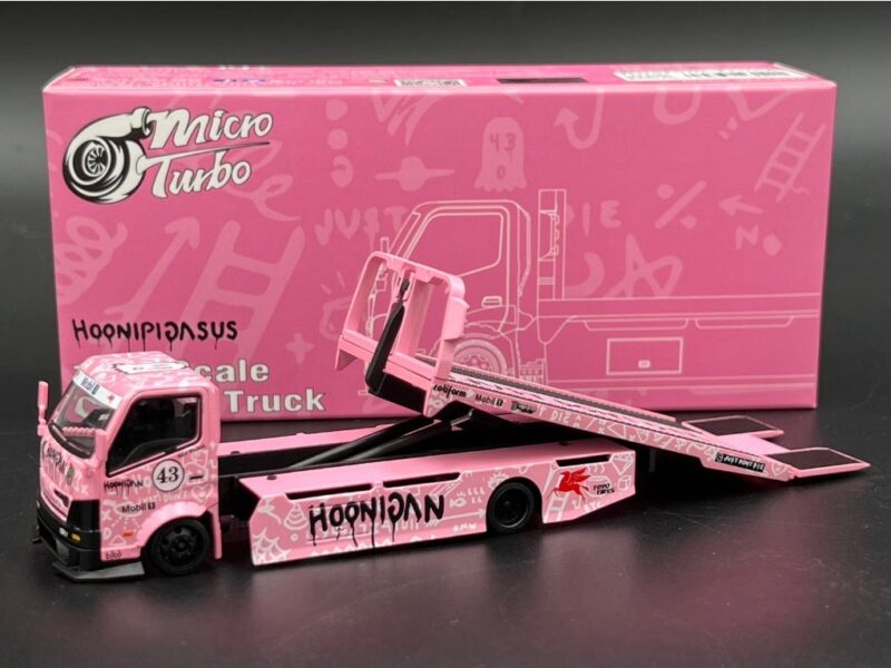 《車友代標》  超絕版品 Micro Turbo 1/64 全落地平板拖車 磚叔粉