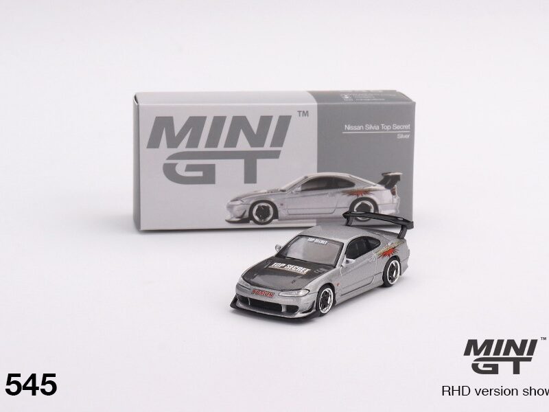 《車友代標》 MINI GT No.545 Nissan Silvia Top Secret 銀色