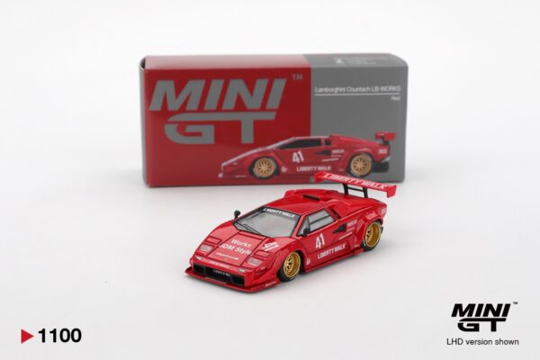 《車友代標》 MINI GT No.1100 Lamborghini Countach LB-WORKS 紅
