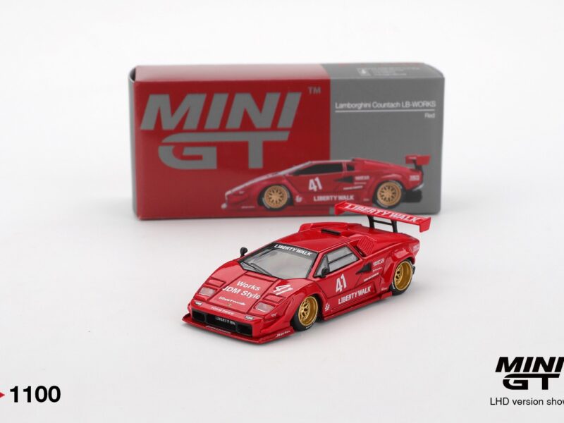 《車友代標》 MINI GT No.1100 Lamborghini Countach LB-WORKS 紅