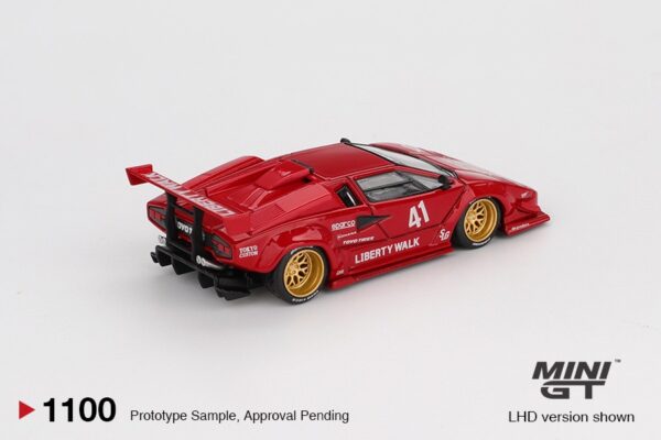 《車友代標》 MINI GT No.1100 Lamborghini Countach LB-WORKS 紅