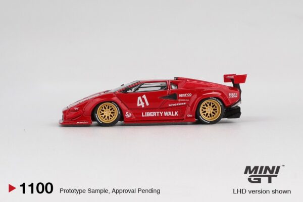 《車友代標》 MINI GT No.1100 Lamborghini Countach LB-WORKS 紅