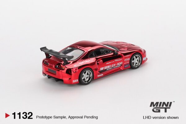 《車友代標》 MINI GT No.1132 Toyota Supra (A80) Top Secret GT-300 Top Secret 電鍍紅