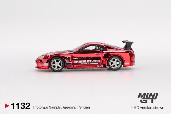 《車友代標》 MINI GT No.1132 Toyota Supra (A80) Top Secret GT-300 Top Secret 電鍍紅