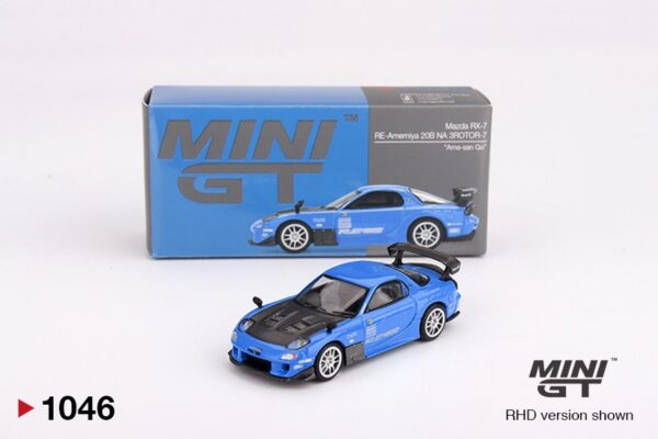 《車友代標》 MINI GT No.1046 Mazda RX-7 RE-Amemiya 20B NA 3ROTOR-7 “Ama-san Go”