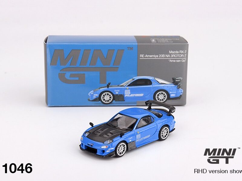 《車友代標》 MINI GT No.1046 Mazda RX-7 RE-Amemiya 20B NA 3ROTOR-7 “Ama-san Go”