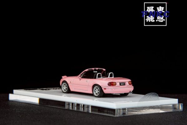 《車友代標》 ATS 1/64 馬自達 粉色 MX5 可跳燈機構 附小配件