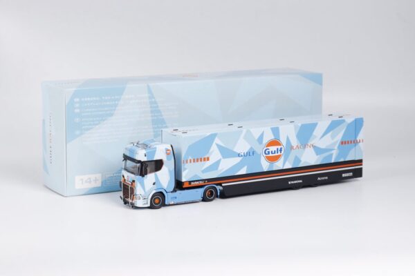 《車友代標》MAXWELL 1/64 SCANIA S730 V8 海灣塗裝 鷗翼門可開