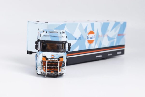 《車友代標》MAXWELL 1/64 SCANIA S730 V8 海灣塗裝 鷗翼門可開