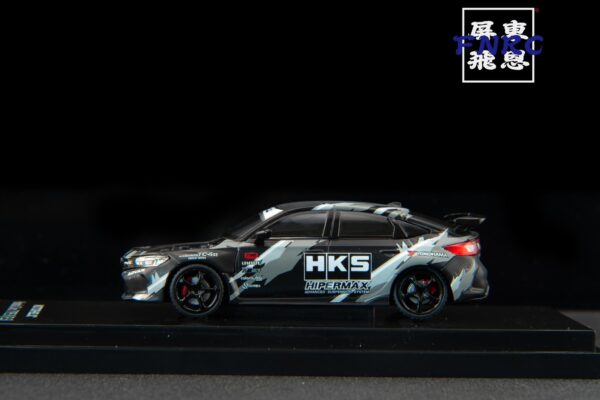 《車友代標》 MOTORHELIX 1/64 Honda Civic Type R FL5 黑色 HKS塗裝 引擎蓋可開