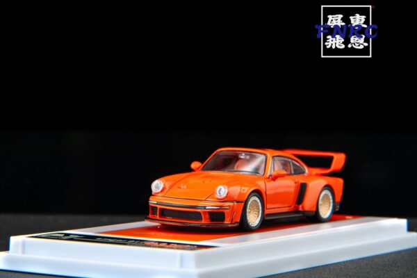 《車友代標》 FY 1/64 保時捷 Singer 911 DLS Turbo Track 橘色