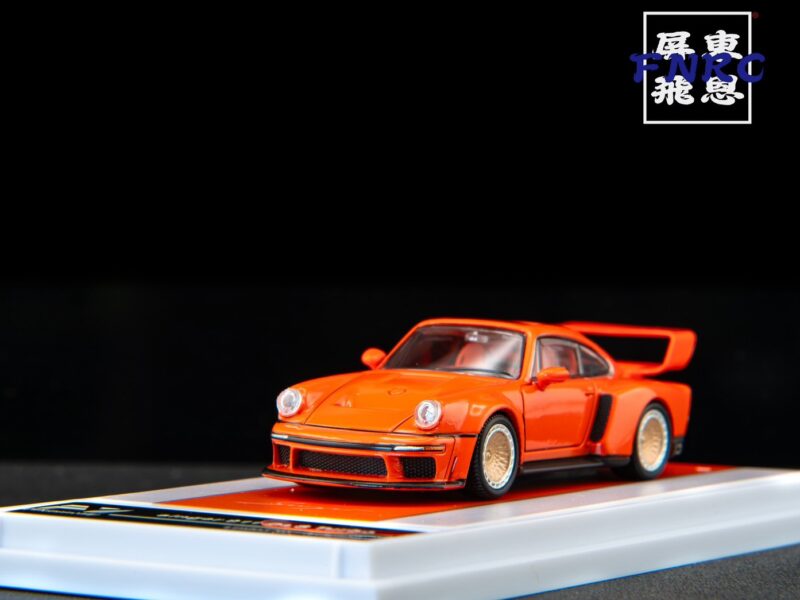 《車友代標》 FY 1/64 保時捷 Singer 911 DLS Turbo Track 橘色