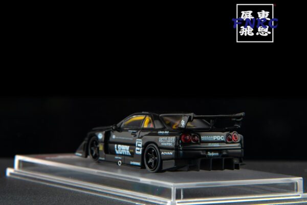 《車友代標》 CM 1/64 Nissan LBWK ER34 黑色 附一組框