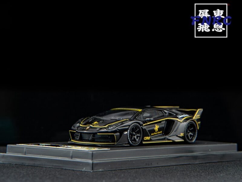 《車友代標》OEM 1/64 Lamborghini LBWK Aventador GTEVO 黑黃