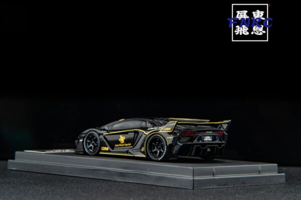 《車友代標》OEM 1/64 Lamborghini LBWK Aventador GTEVO 黑黃