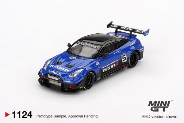 《車友代標》 MINI GT No.1124 LB-Silhouette WORKS GT NISSAN 35GT-RR Ver.2 Blue