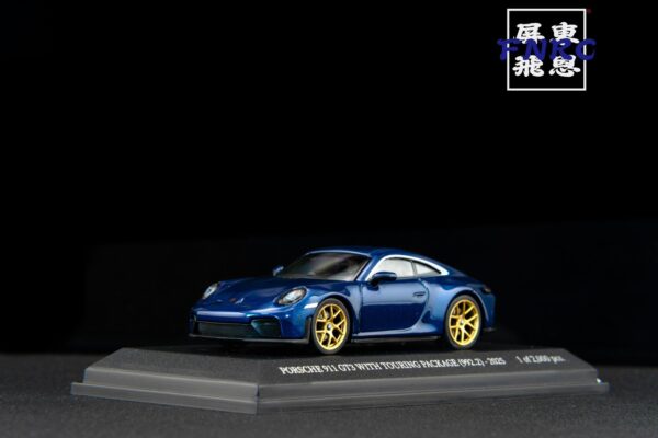 《車友代標》 MINICHAMP 亞洲限定 1/64 保時捷 GT3 Touring 藍色