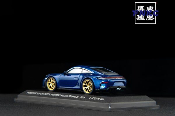 《車友代標》 MINICHAMP 亞洲限定 1/64 保時捷 GT3 Touring 藍色