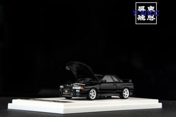 《車友代標》 FH 1/64 Nissan GTR R32 原廠黑 引擎蓋可開
