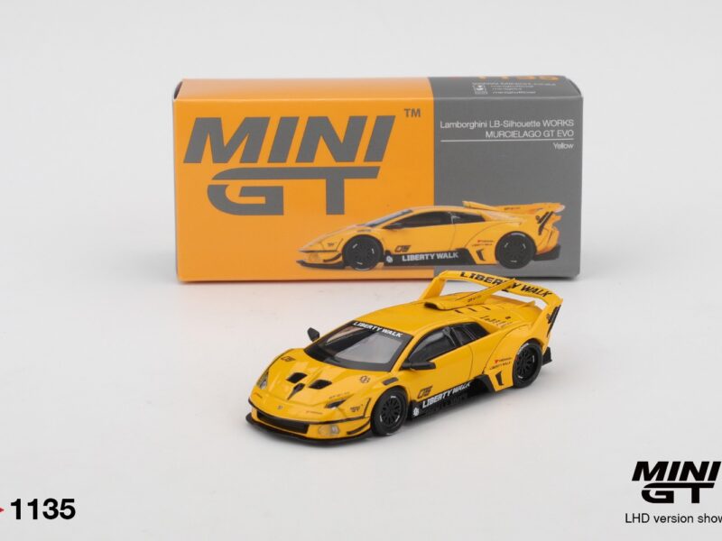 《車友代標》 MINI GT No.1135 Lamborghini LB-Silhouette WORKS MURCIELAGO GT Evo Yellow 《車友代標》 MINI GT No.1135 Lamborghini LB-Silhouette WORKS MURCIELAGO GT Evo Yellow