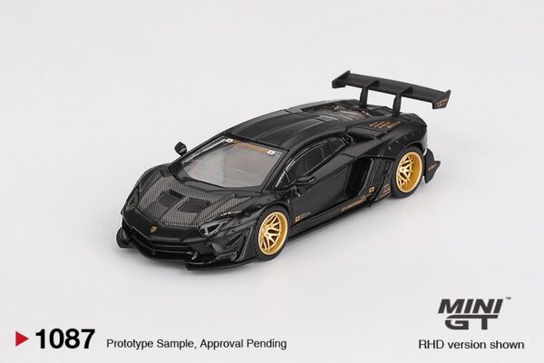 《車友代標》 MINI GT No.1087 LB★WORKS Lamborghini Aventador Limited Edition Matte Black