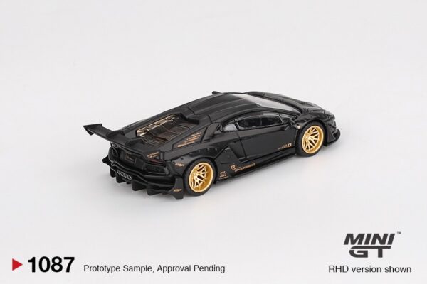 《車友代標》 MINI GT No.1087 LB★WORKS Lamborghini Aventador Limited Edition Matte Black