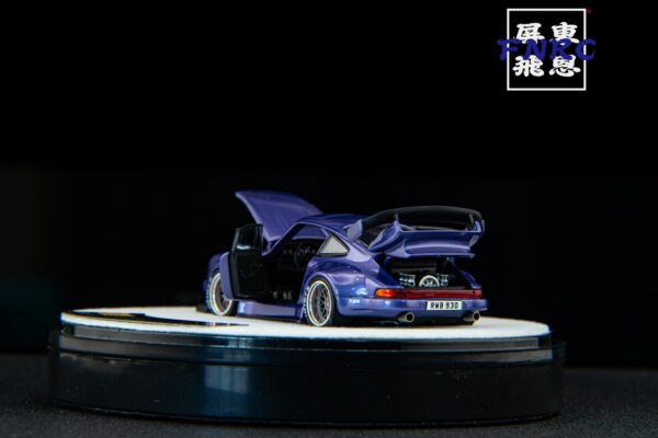 《車友代標》 PGM 1/64 保時捷 RWB 930 豪華版 紫色 全可開